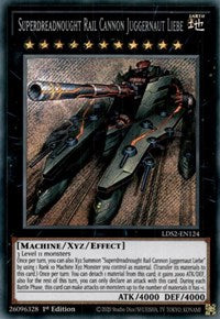 Superdreadnought Rail Cannon Juggernaut Liebe [LDS2-EN124] Secret Rare 