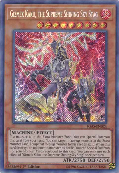 Gizmek Kaku, the Supreme Shining Sky Stag [IGAS-EN024] Secret Rare 
