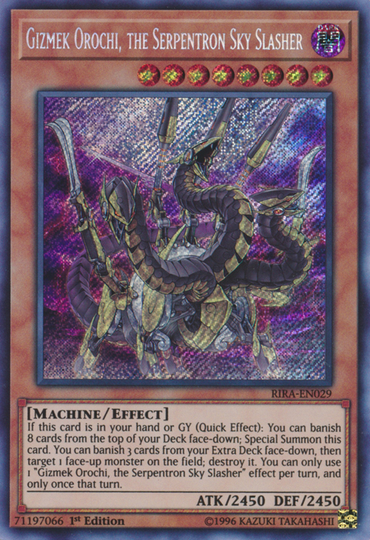 Gizmek Orochi, the Serpentron Sky Slasher [RIRA-EN029] Secret Rare 