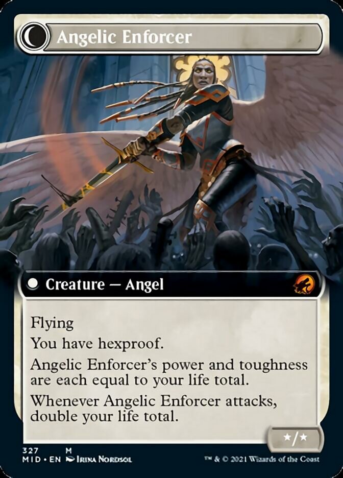 Enduring Angel // Angelic Enforcer (Extended Art) [Innistrad: Midnight Hunt] 