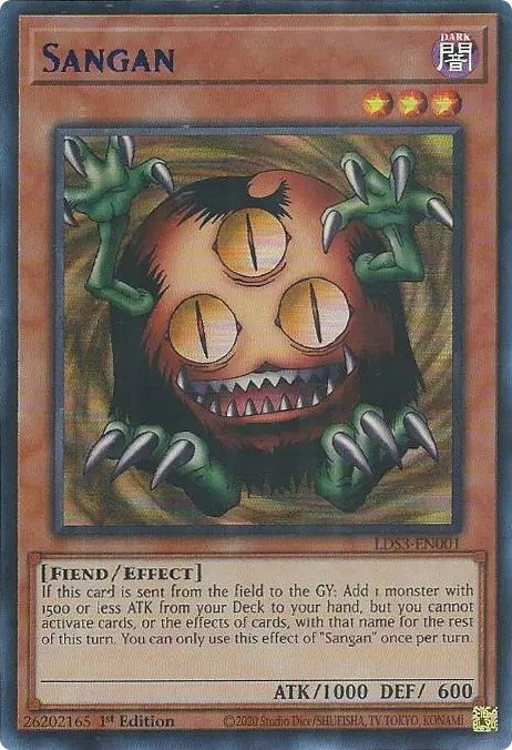 Sangan (Blue) [LDS3-EN001] Ultra Rare 