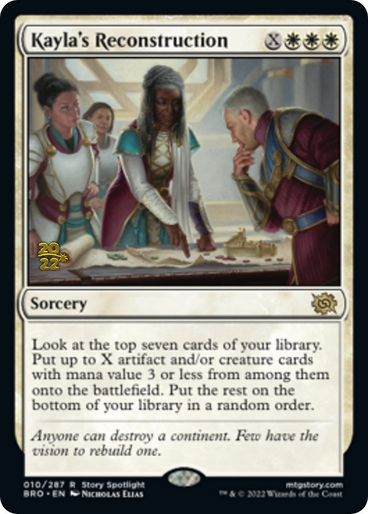 Kayla's Reconstruction [The Brothers' War Prerelease Promos] 