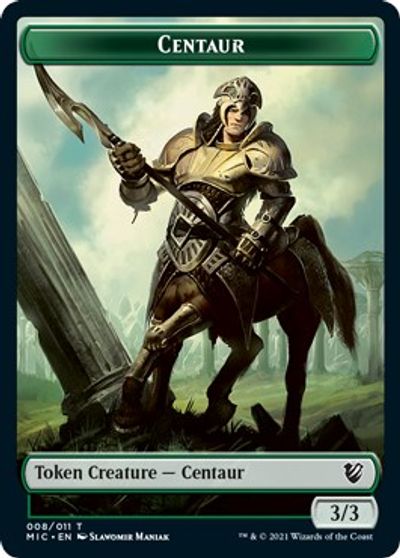 Centaur // Wolf Double-Sided Token [Innistrad: Midnight Hunt Commander Tokens] 