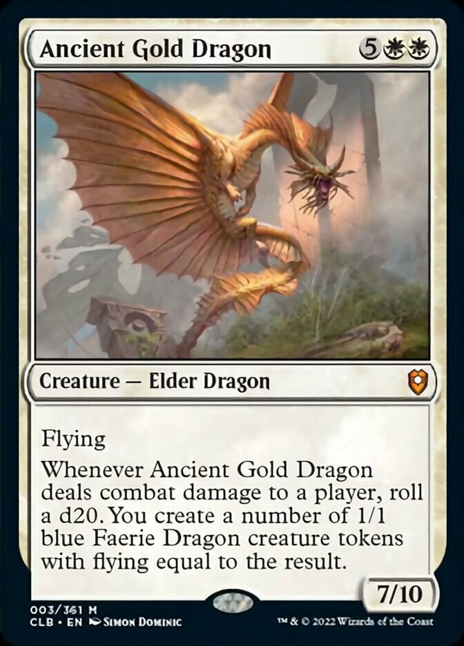 Ancient Gold Dragon [Commander Legends: Battle for Baldur's Gate] 