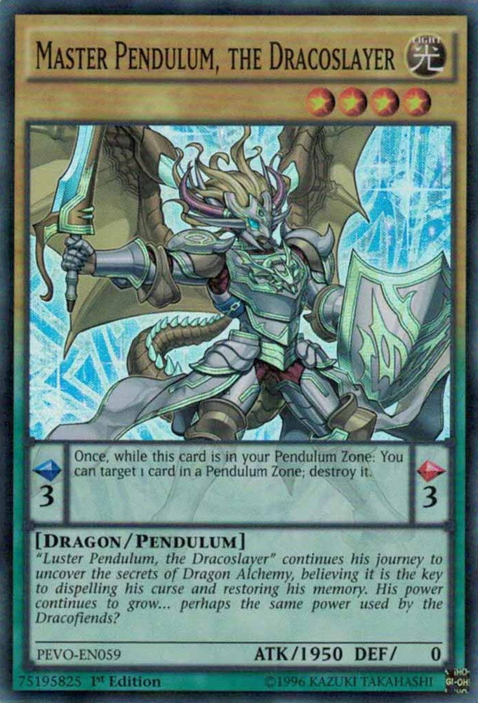 Master Pendulum, the Dracoslayer [PEVO-EN059] Super Rare 