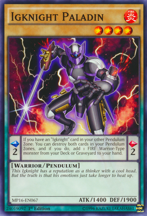 Igknight Paladin [MP16-EN067] Common 