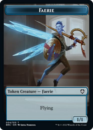 Faerie // Thopter (010) Double-Sided Token [The Brothers' War Commander Tokens] 