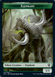 Frog Lizard // Elephant Double-Sided Token [Commander 2021 Tokens]