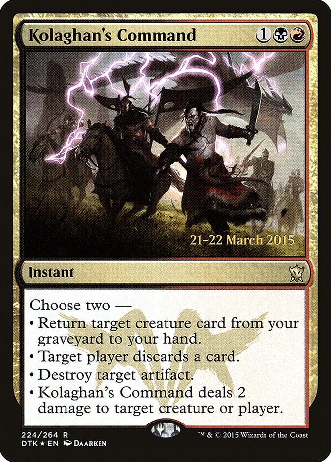 Kolaghan's Command [Dragons of Tarkir Prerelease Promos] 