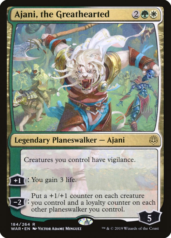 Ajani, the Greathearted (Promo Pack) [War of the Spark Promos] 