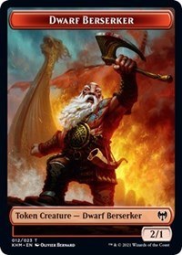 Dwarf Berserker // Tibalt, Cosmic Impostor Emblem Double-Sided Token [Kaldheim Tokens] 