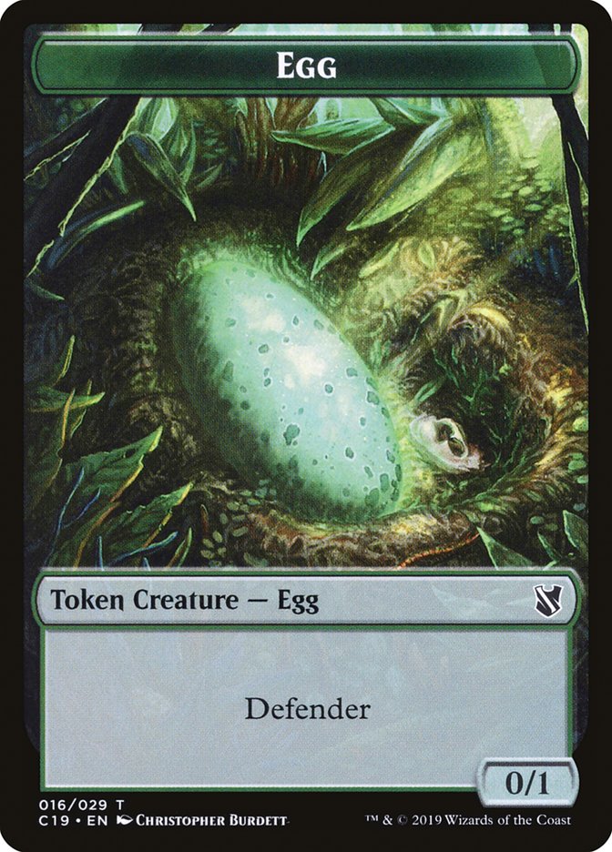 Gargoyle // Egg Double-Sided Token [Commander 2019 Tokens] 