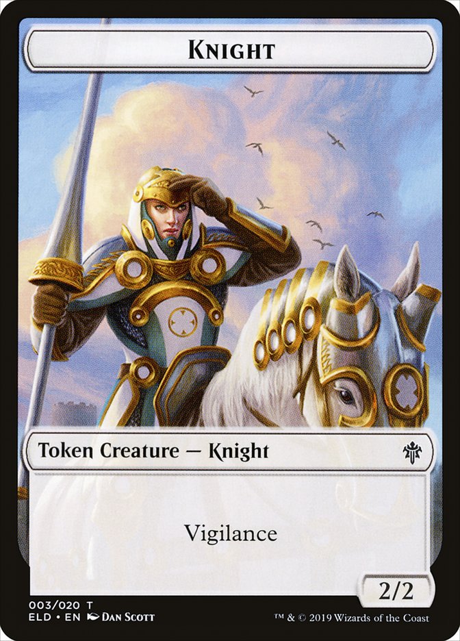 Knight Token [Throne of Eldraine Tokens] 