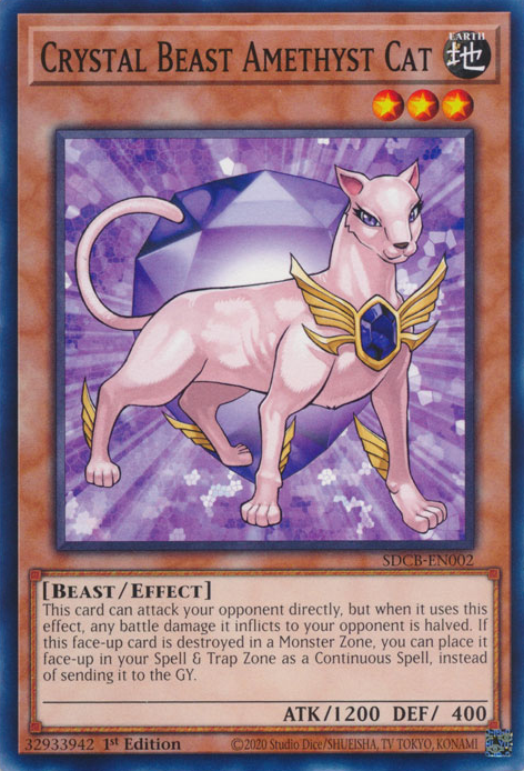 Crystal Beast Amethyst Cat [SDCB-EN002] Common 