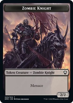 Zombie Knight // Griffin Double-Sided Token [Dominaria United Commander Tokens] 