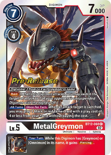 MetalGreymon [BT12-068] [Across Time Pre-Release Cards] 