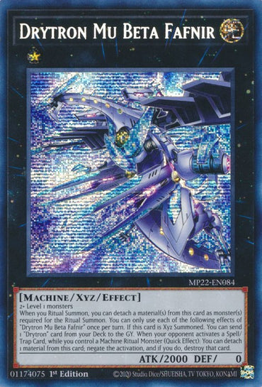 Drytron Mu Beta Fafnir [MP22-EN084] Prismatic Secret Rare 