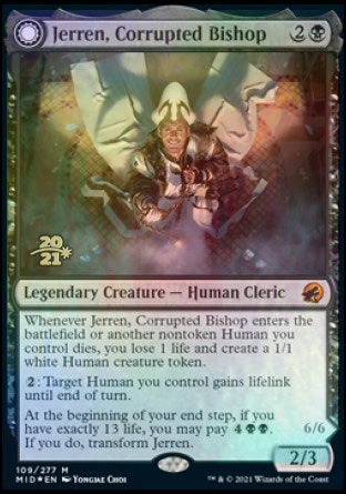 Jerren, Corrupted Bishop // Ormendahl, the Corrupted [Innistrad: Midnight Hunt Prerelease Promos] 