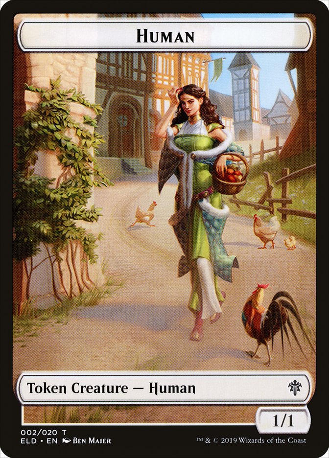 Human // Human Double-Sided Token [Pioneer Challenger Decks 2022] 