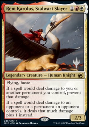 Rem Karolus, Stalwart Slayer (Promo Pack) [Innistrad: Midnight Hunt Promos] 