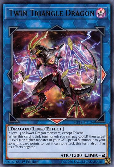 Twin Triangle Dragon [MP18-EN134] Rare 