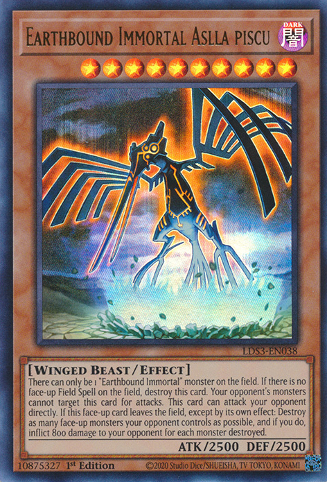 Earthbound Immortal Aslla piscu [LDS3-EN038] Ultra Rare 