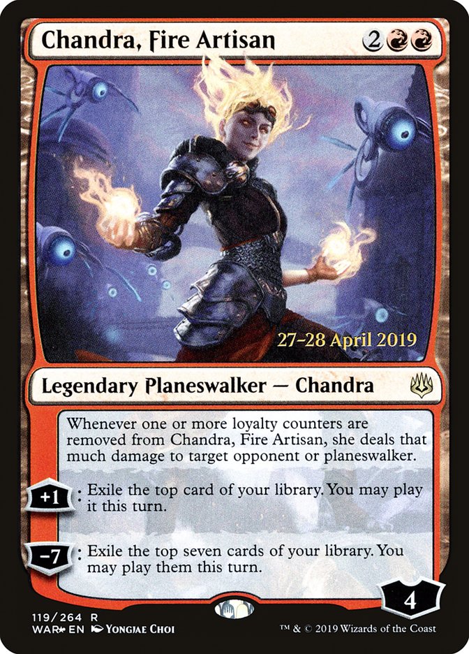 Chandra, Fire Artisan [War of the Spark Prerelease Promos] 