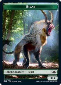 Beast // Treasure Double-Sided Token [Double Masters Tokens] 