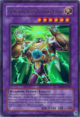 Elemental Hero Thunder Giant [DR3-EN216] Ultra Rare 