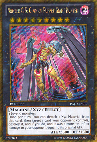 Number C15: Gimmick Puppet Giant Hunter [PGLD-EN019] Gold Secret Rare 