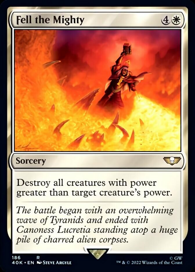 Fell the Mighty (Surge Foil) [Warhammer 40,000] 