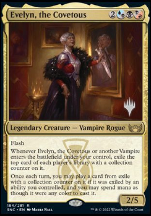 Evelyn, the Covetous (Promo Pack) [Streets of New Capenna Promos] 