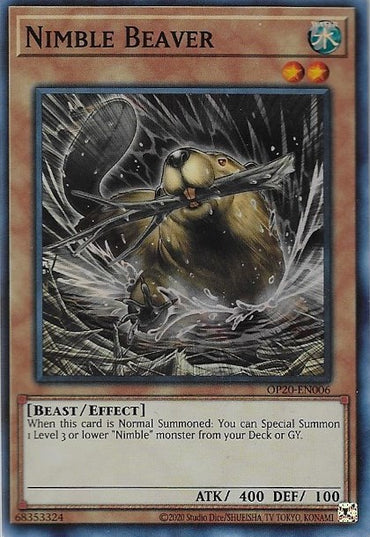 Nimble Beaver [OP20-EN006] Super Rare 