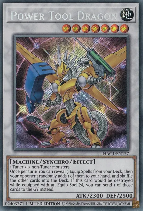 Power Tool Dragon [HAC1-EN177] Secret Rare 