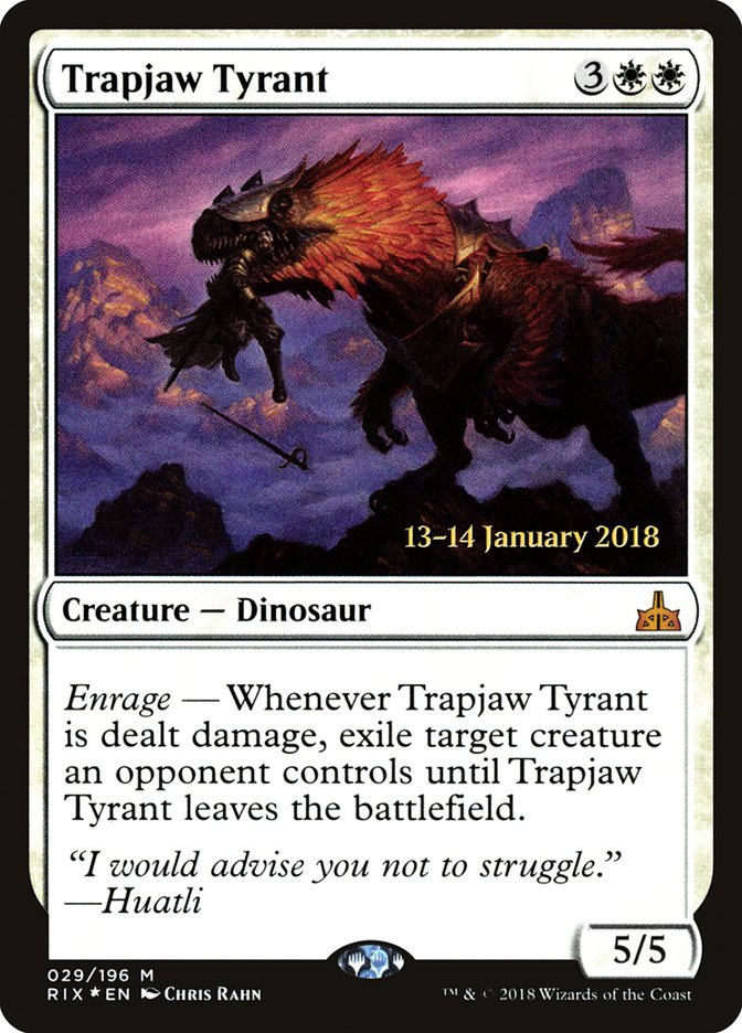 Trapjaw Tyrant [Rivals of Ixalan Prerelease Promos] 