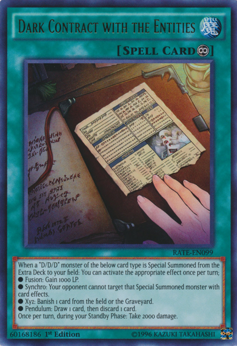 Dark Contract with the Entities [RATE-EN099] Ultra Rare 