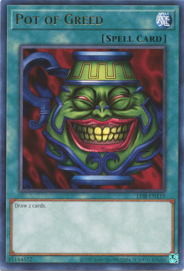 Pot of Greed (25th Anniversary) [LOB-EN119] Rare