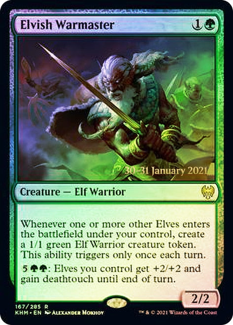 Elvish Warmaster [Kaldheim Prerelease Promos] 