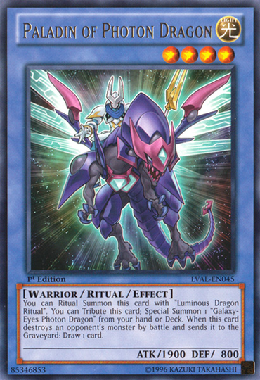 Paladin of Photon Dragon [LVAL-EN045] Rare 