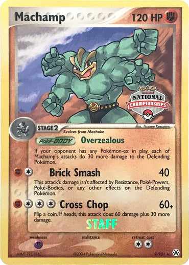 Machamp (9/101) (National Championships Promo) (Staff) [EX: Hidden Legends]