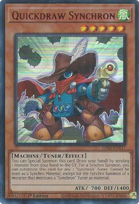 Quickdraw Synchron (Red) [LDS3-EN117] Ultra Rare 
