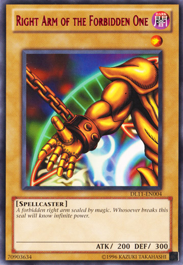 Right Arm of the Forbidden One (Red) [DL11-EN004] Rare 