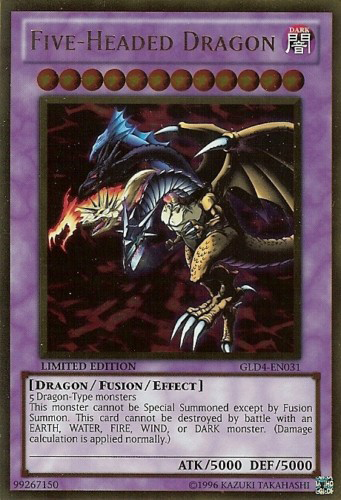 Five-Headed Dragon [GLD4-EN031] Gold Rare 