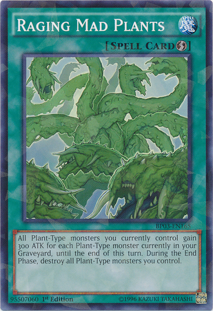 Raging Mad Plants [BP03-EN165] Shatterfoil Rare 