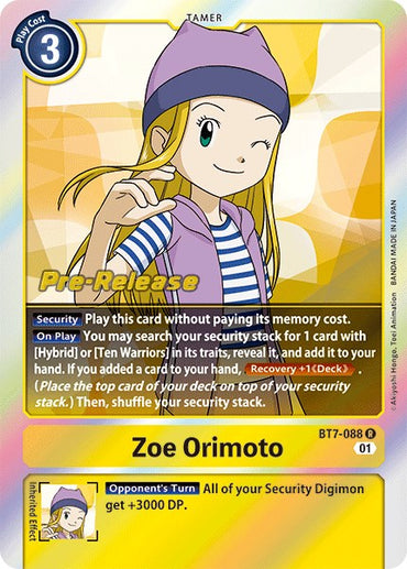 Zoe Orimoto [BT7-088] [Next Adventure Pre-Release Cards] 