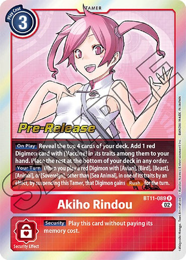 Akiho Rindou [BT11-089] [Dimensional Phase Pre-Release Promos] 