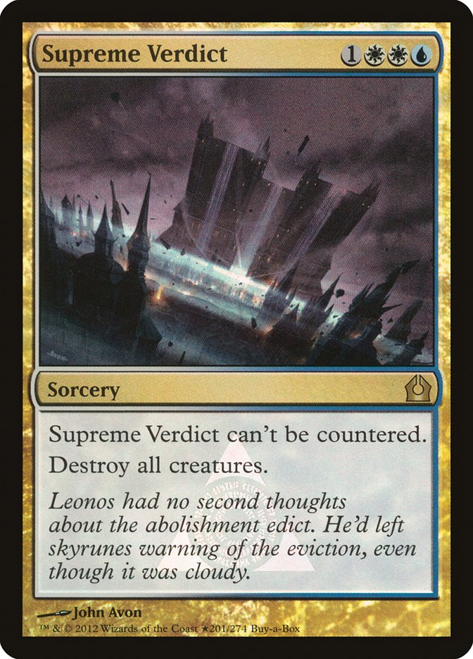 Supreme Verdict (Buy-A-Box) [Return to Ravnica Promos] 