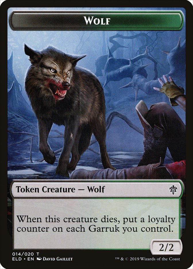 Wolf Token [Throne of Eldraine Tokens] 