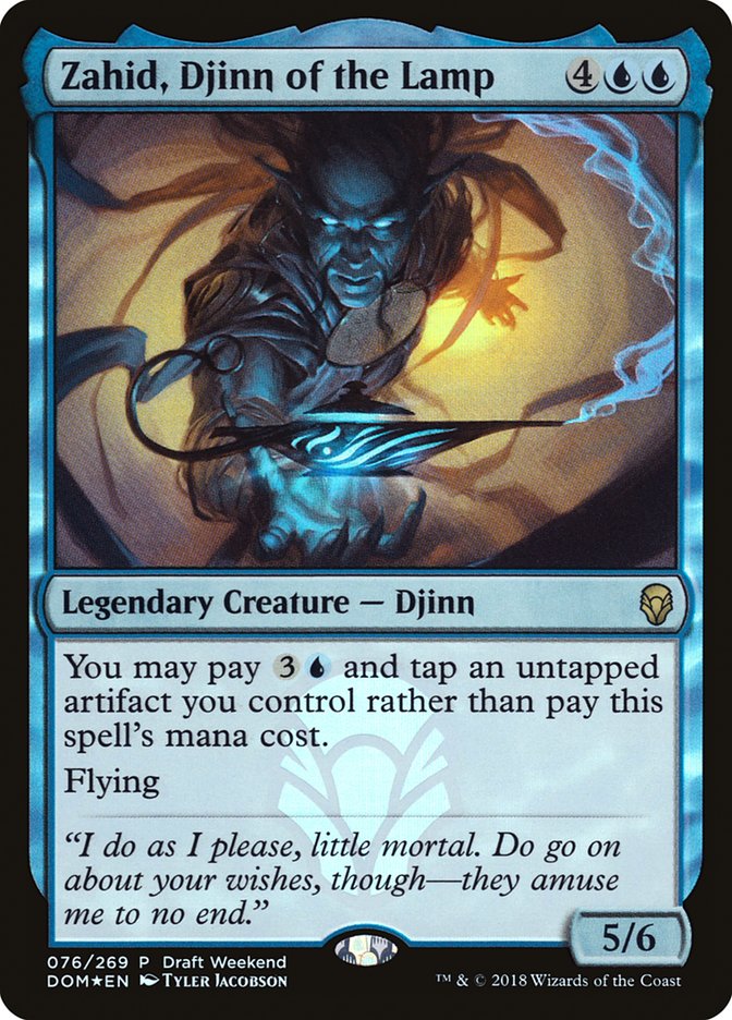 Zahid, Djinn of the Lamp (Draft Weekend) [Dominaria Promos] 