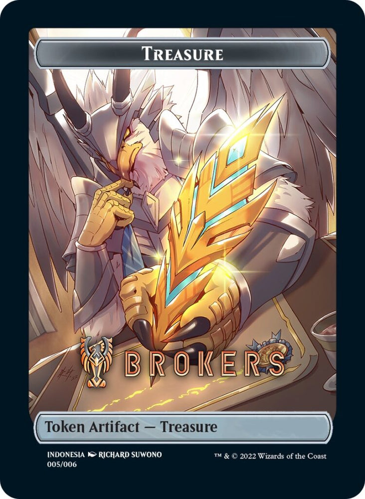 Treasure Token (Brokers) (Southeast Asia Artists) [Streets of New Capenna Tokens] 